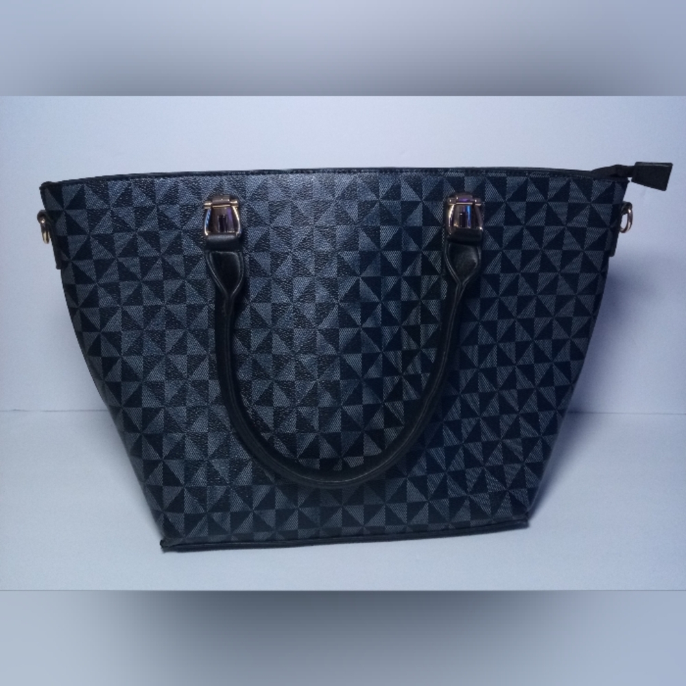 Checker print purse